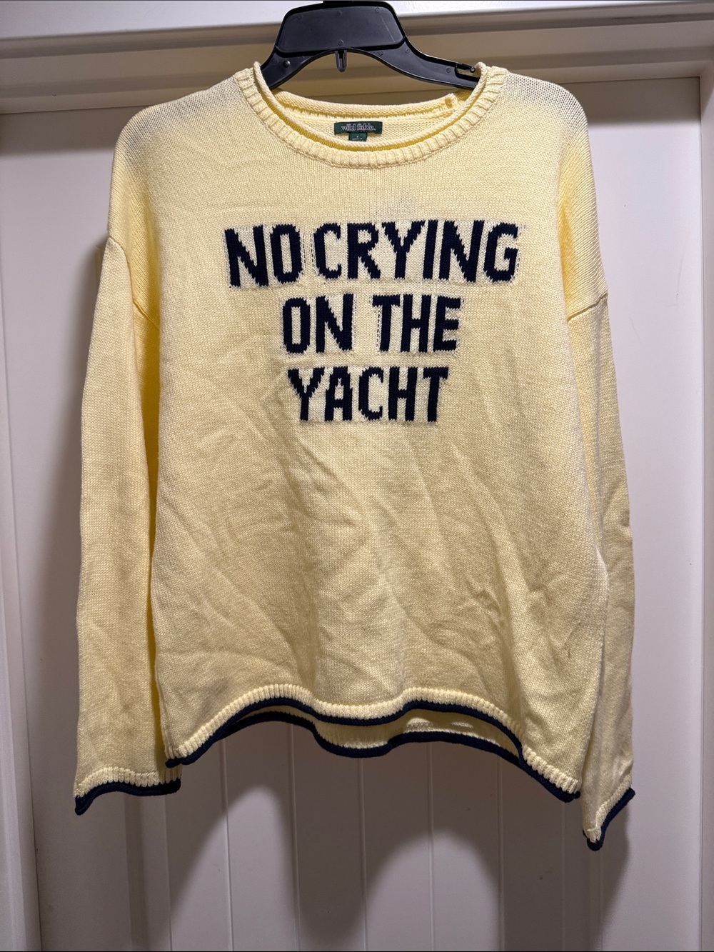 No Crying On The Yacht Yellow Crewneck Sweater